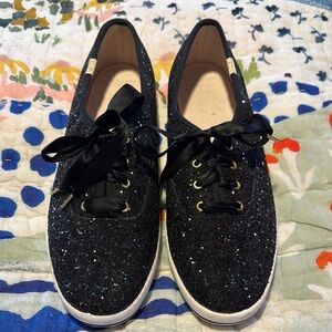 Keds Kate Spade Black Sparkly Sneakers